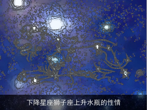下降星座狮子座上升水瓶的性情