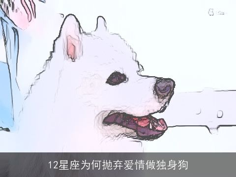 12星座为何抛弃爱情做独身狗