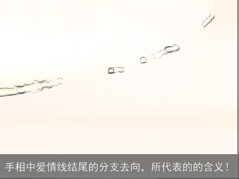 手相中爱情线结尾的分支去向，所代表的的含义！