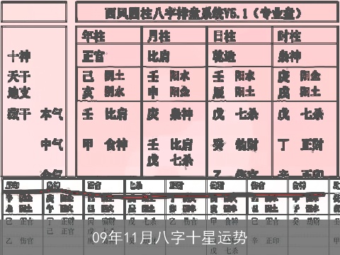 09年11月八字十星运势