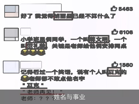 姓名与事业