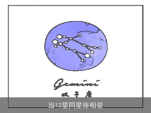 当12星同星座相爱