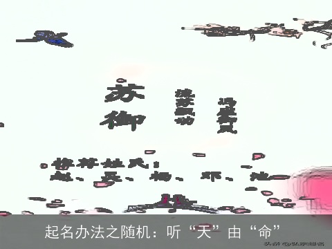 起名办法之随机：听“天”由“命”