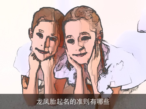 龙凤胎起名的准则有哪些