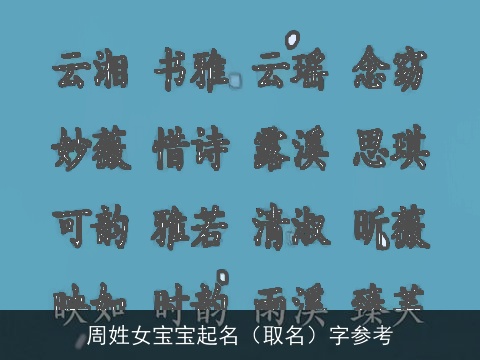周姓女宝宝起名（取名）字参考