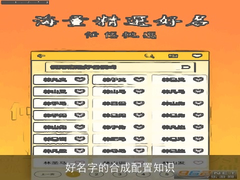 好名字的合成配置知识