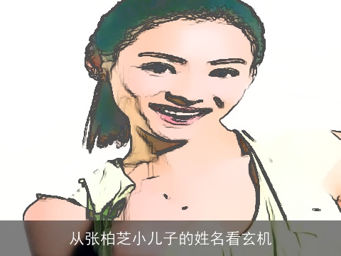 从张柏芝小儿子的姓名看玄机