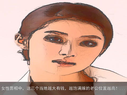女性面相中，这三个当地越大有钱，越饱满嫁的老公位置越高！...