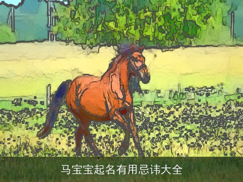 马宝宝起名有用忌讳大全