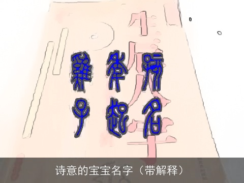 诗意的宝宝名字（带解释）
