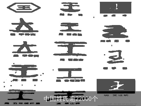 中国姓氏逾22000个