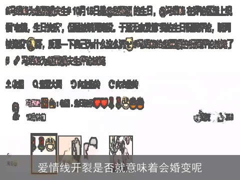 爱情线开裂是否就意味着会婚变呢