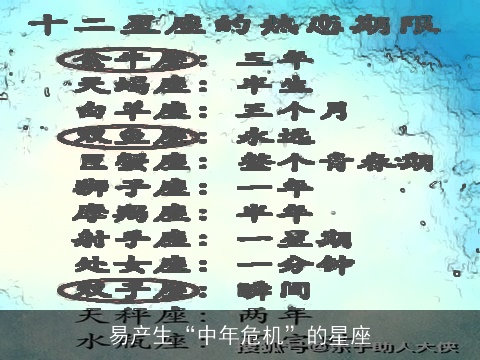 易产生“中年危机”的星座