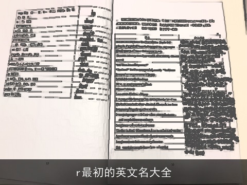 r最初的英文名大全