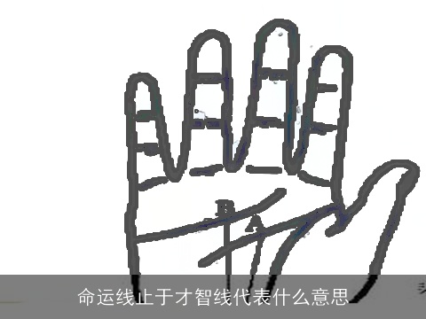命运线止于才智线代表什么意思