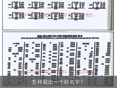 怎样取出一个好名字？