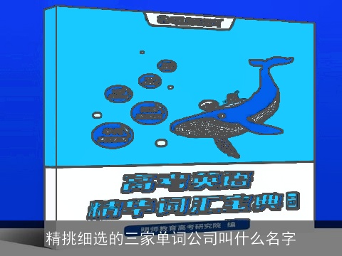 精挑细选的三家单词公司叫什么名字