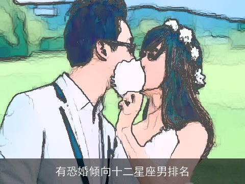 有恐婚倾向十二星座男排名