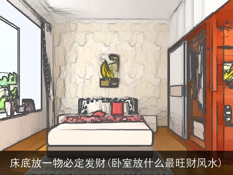 床底放一物必定发财(卧室放什么最旺财风水)