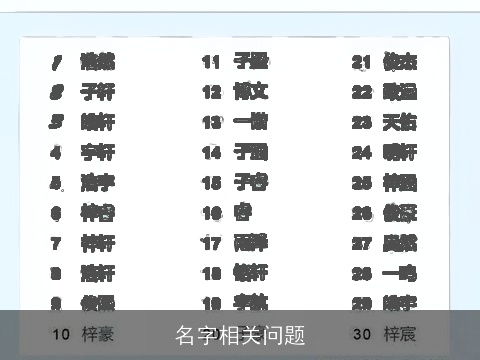 名字相关问题