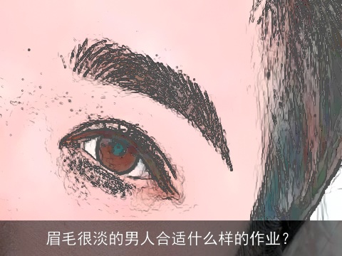眉毛很淡的男人合适什么样的作业？