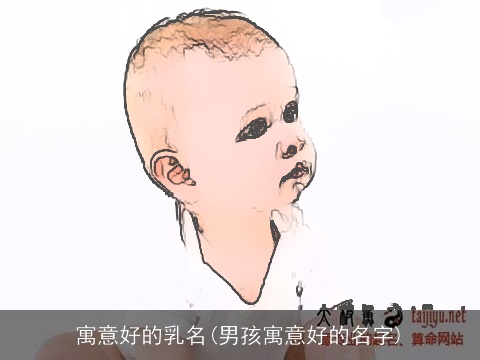 寓意好的乳名(男孩寓意好的名字)