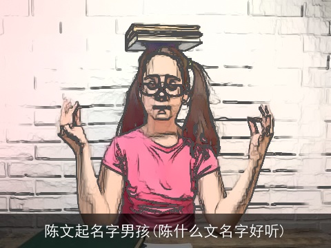 陈文起名字男孩(陈什么文名字好听)