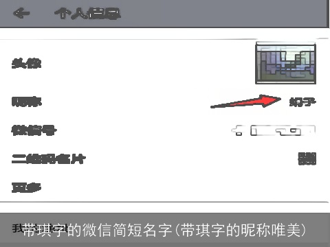 带琪字的微信简短名字(带琪字的昵称唯美)