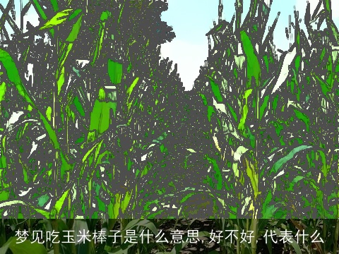 梦见吃玉米棒子是什么意思,好不好,代表什么