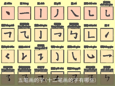 五笔画的字(十二笔画的字有哪些)