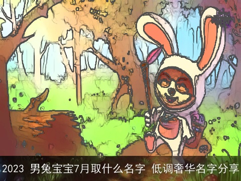 2023 男兔宝宝7月取什么名字 低调奢华名字分享