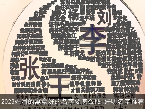 2023姓潘的寓意好的名字要怎么取 好听名字推荐