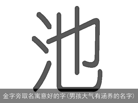 金字旁取名寓意好的字(男孩大气有涵养的名字)