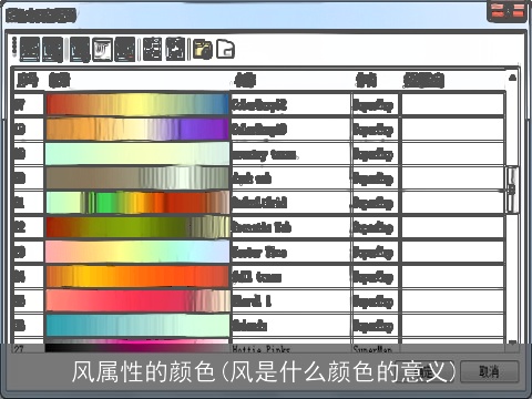 风属性的颜色(风是什么颜色的意义)