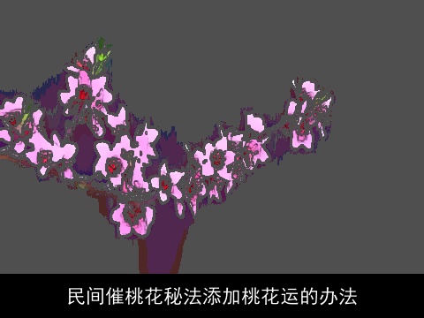 民间催桃花秘法添加桃花运的办法