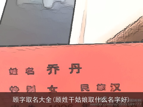 顾字取名大全(顾姓干姑娘取什么名字好)