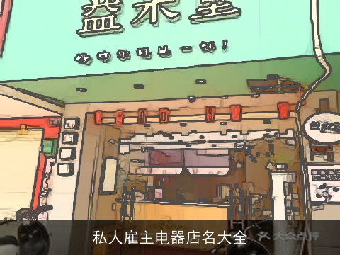私人雇主电器店名大全