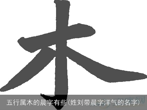 五行属木的晨字有些(姓刘带晨字洋气的名字)