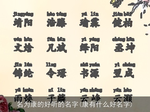 名为康的好听的名字(康有什么好名字)