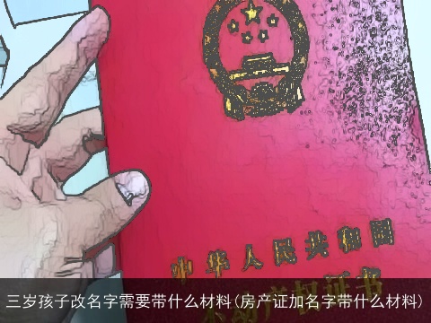 三岁孩子改名字需要带什么材料(房产证加名字带什么材料)