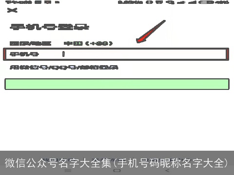微信公众号名字大全集(手机号码昵称名字大全)