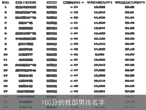 100分的姓邵男孩名字