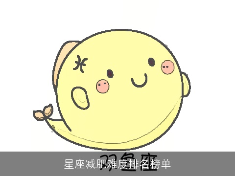 星座减肥难度排名榜单