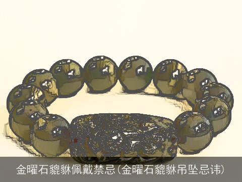 金曜石貔貅佩戴禁忌(金曜石貔貅吊坠忌讳)