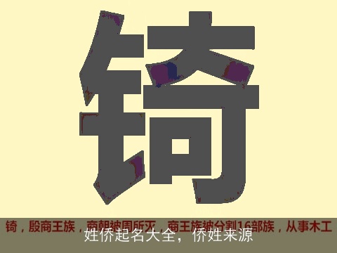 姓侨起名大全，侨姓来源