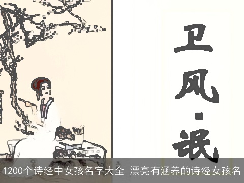 1200个诗经中女孩名字大全 漂亮有涵养的诗经女孩名