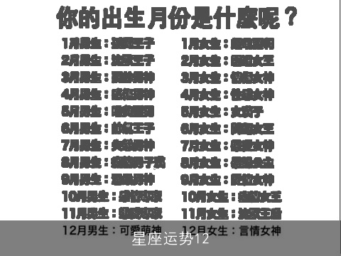 星座运势12