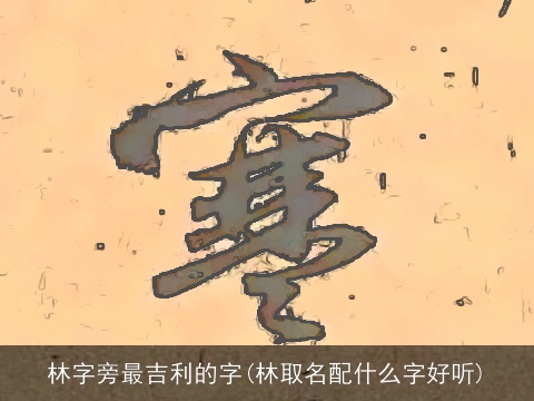 林字旁最吉利的字(林取名配什么字好听)