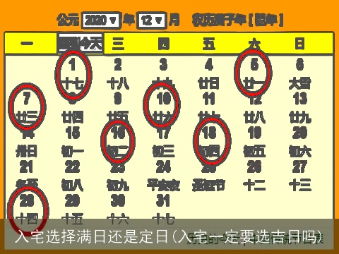 入宅选择满日还是定日(入宅一定要选吉日吗)