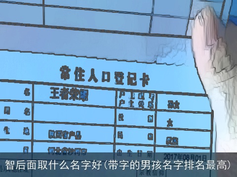 智后面取什么名字好(带字的男孩名字排名最高)